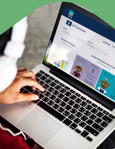 Photo: Parent using a laptop computer