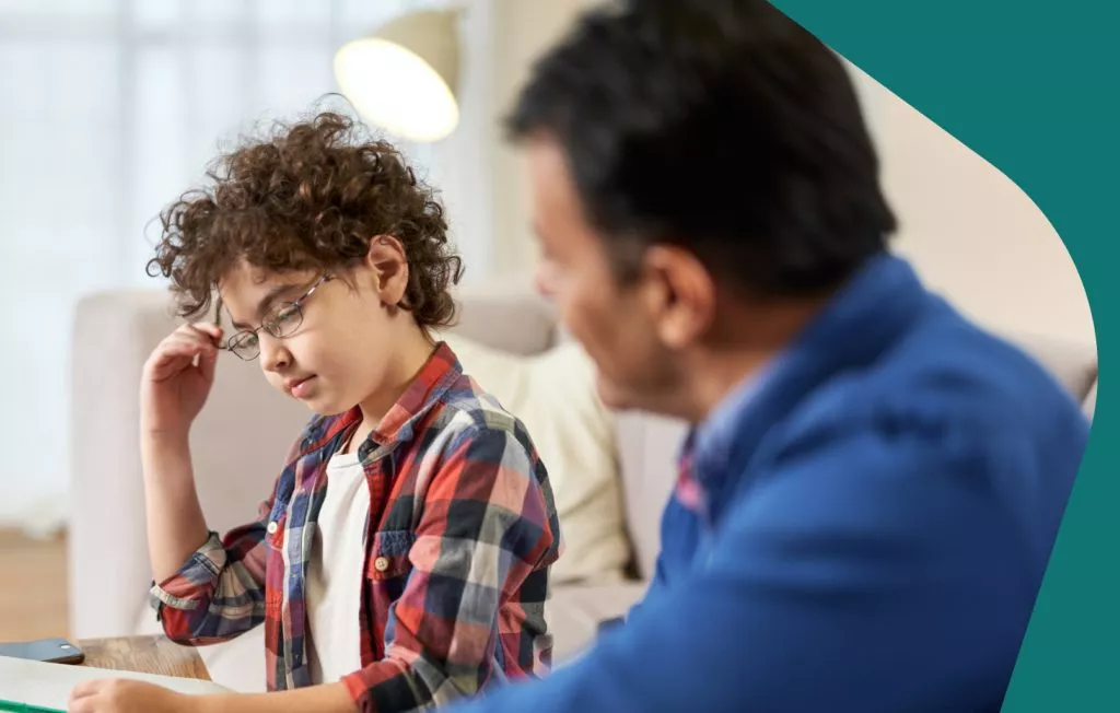 Photo: Parent and child at home